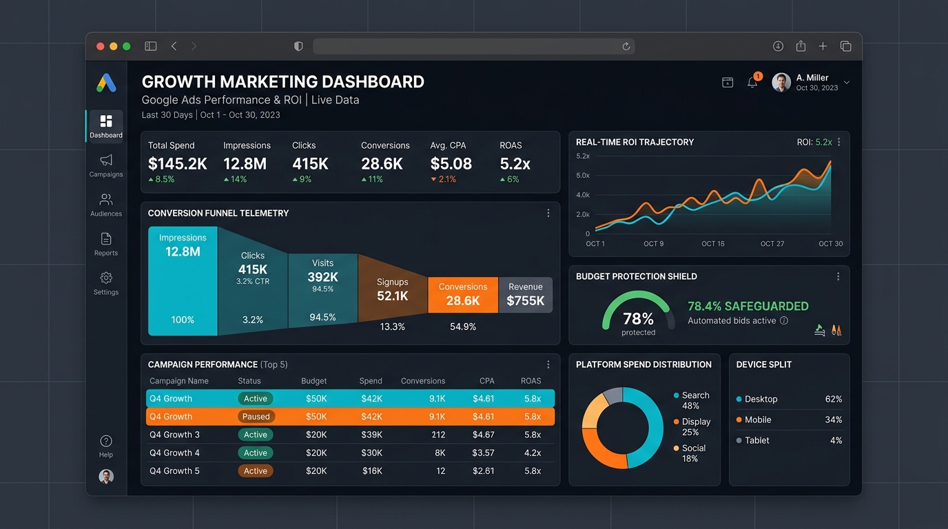 Cockpit de Tráfego Magnotizy - Dashboard de Inteligência e ROI